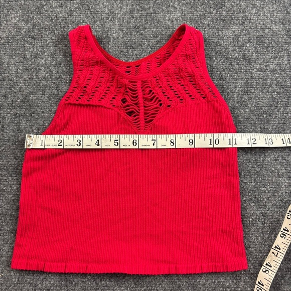 FREE PEOPLE INTIMATELY Women’s Berry Colored Ribbed Racerback Tank size: Med/Lrg - Picture 5 of 5